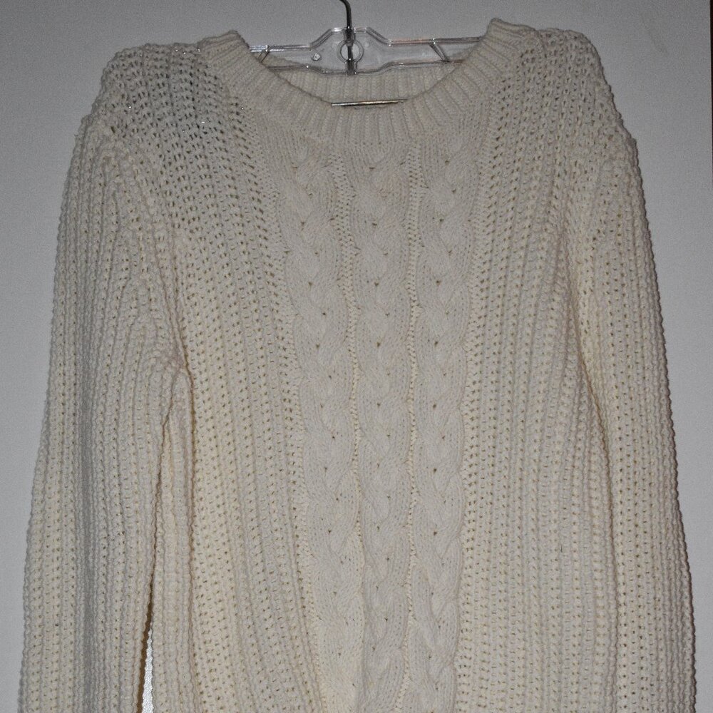 Men's Nautica Cream Knit Sweater Size Small, New No Tags